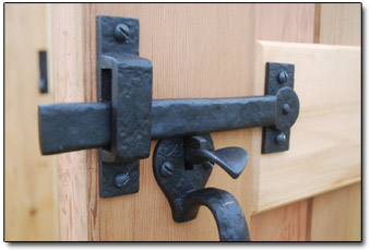 old Barn Door Thumb Latch Gate handle Large 8 3/8" vintage rustic steel lockable 
