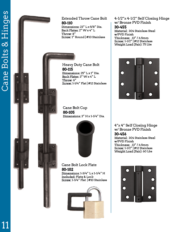 Quality Bronze Door Hardware, Gate Hardware & Antique Door Hardware