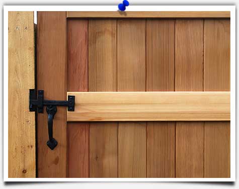 wood gate latch